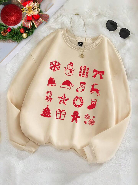 Beige Christmas Sweatshirt