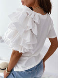 Frilly and Flirty White Tee