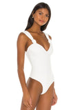 White Strap Knotted Bodysuit